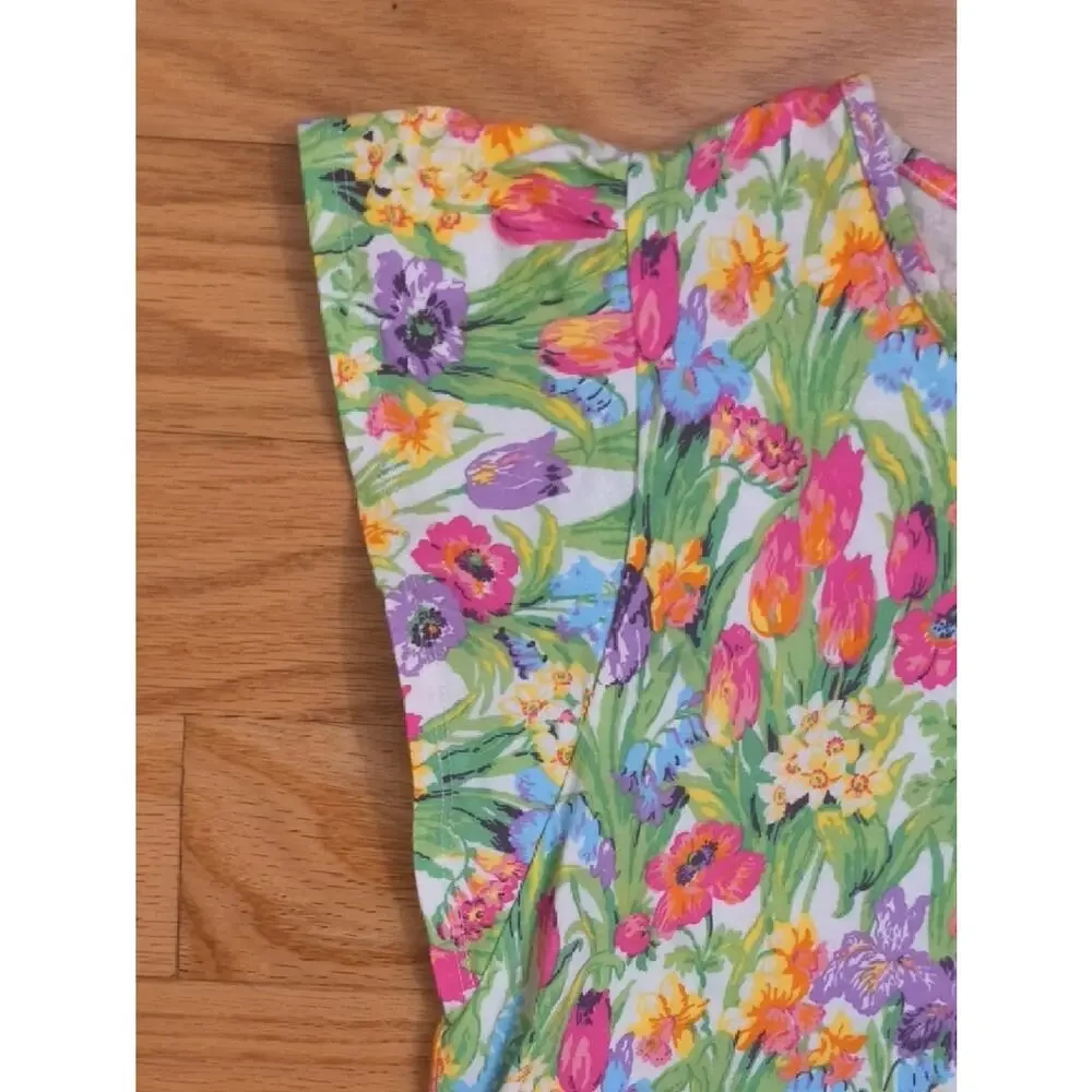 Uniqlo Studio Sanderson Floral Flutter Sleeve Shift Dress Size 11/12 EUC